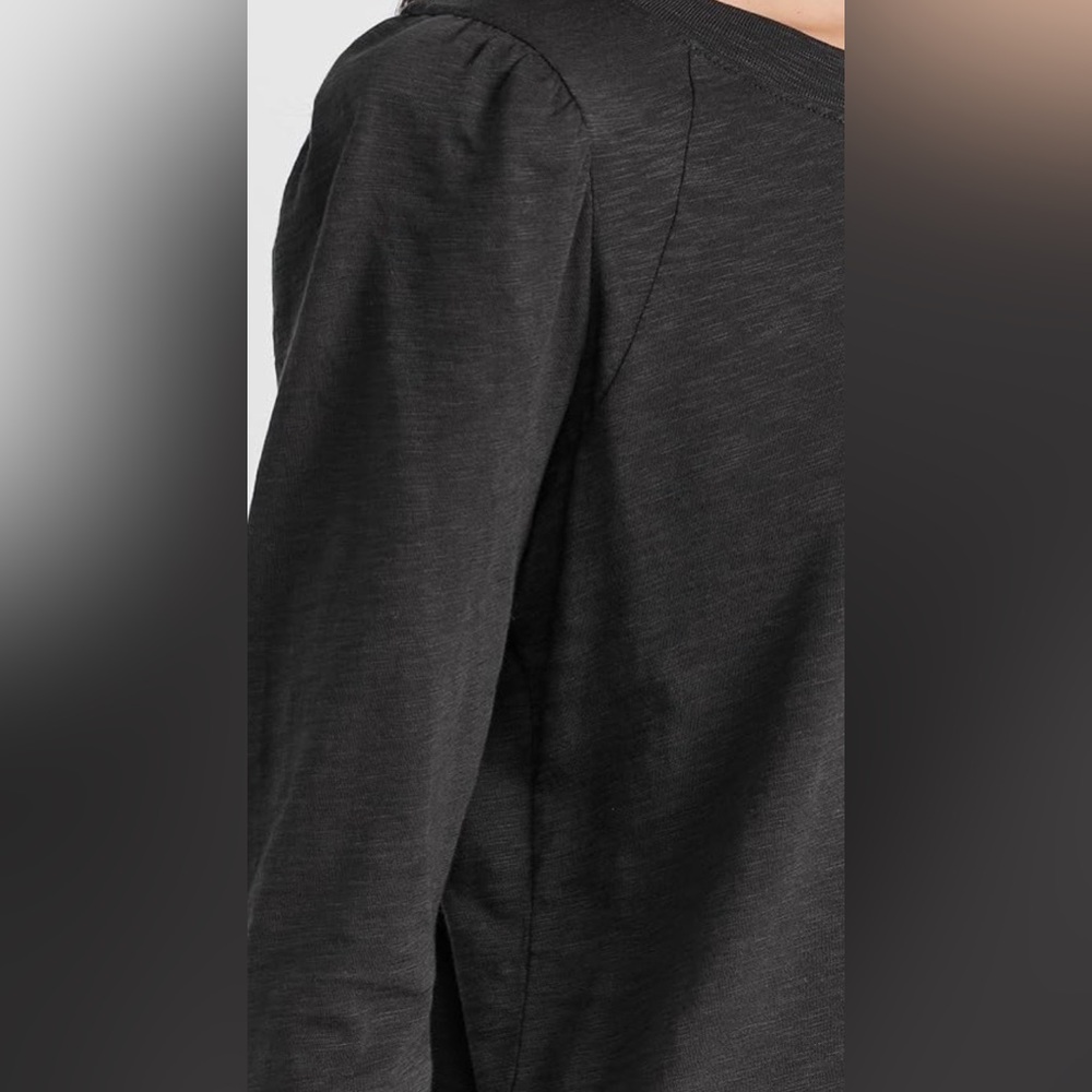 VERONICA BEARD Gray Charcoal Mason Baseball Tee - Size Medium - Picture 3 of 16